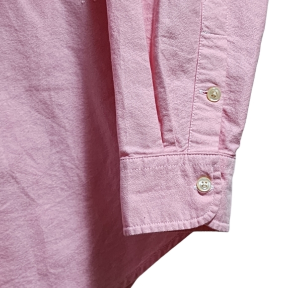 RALPH lauren button down long sleeves shirt 100% cotton color pink size S - Picture 3 of 5